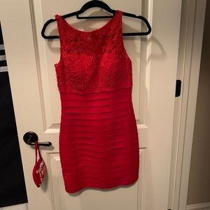 Sherri Hill Red Bandage Dress
